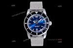 OXF Breitling Superocean 42mm B31 Movement Blue Face SS Band Watch